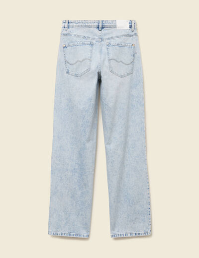 Jeans large taille standard denim snow bleu femme