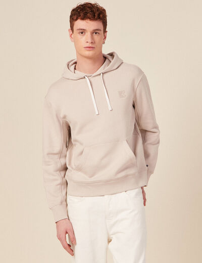 Sweat capuche éco-responsable gris homme