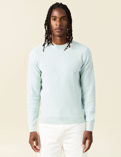 Pull éco-responsable bleu clair homme