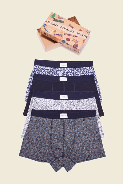 Lot 4 boxers multicolore homme