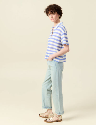 T-shirt manches courtes ecru femme