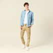 Pantalon battle bas resserr&eacute; beige homme