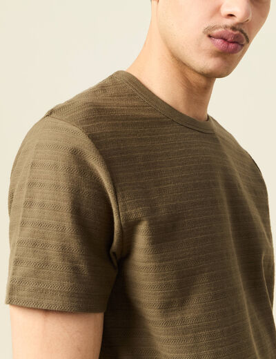 T-shirt manches courtes vert kaki homme