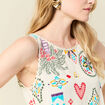 Blouse sans manches blanc femme