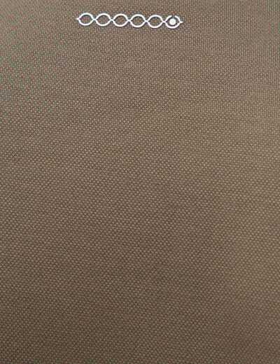 Sweat droit col montant manches longues taupe homme