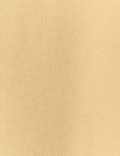 Sweat à capuche doublée beige homme