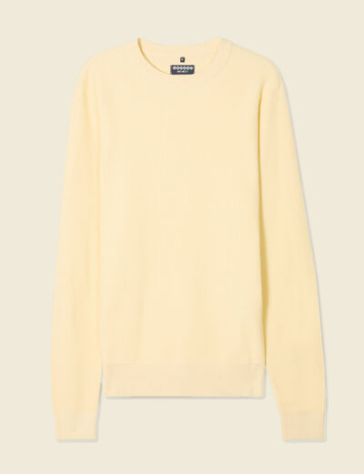 Pull éco-responsable jaune homme