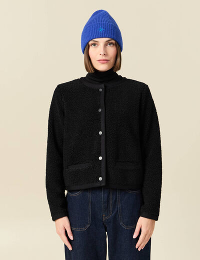 Gilet manches longues noir femme