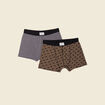 Lot 2 boxers gris foncé homme