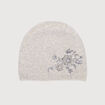 Bonnet avec broderie gris clair femme
