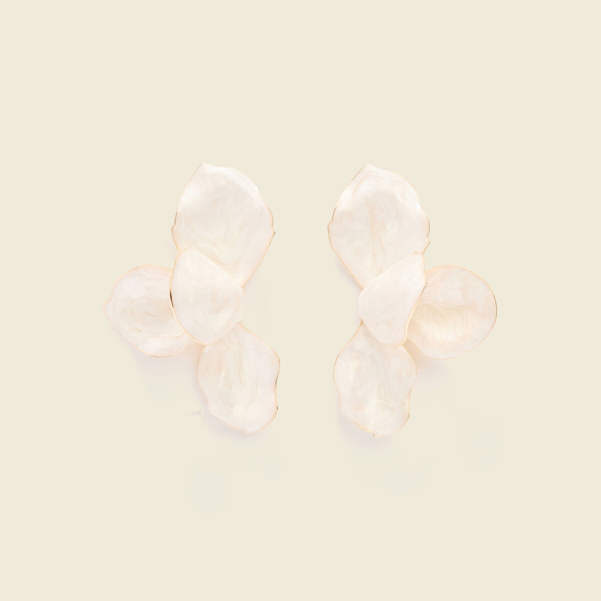 Boucles d'oreilles blanc femme