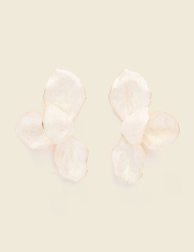 Boucles d'oreilles blanc femme