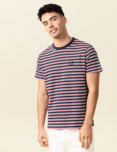 T-shirt manches courtes bleu marine homme