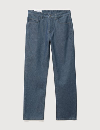 Jeans straight longueur 32 en coton bleu gris homme