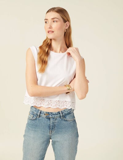 T-shirt éco-responsable blanc femme