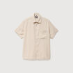 Chemise manches courtes col am&eacute;ricain sable homme