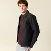 Veste oversize courte col classique gris fonc&eacute; homme