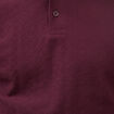 Polo droit en coton manches courtes prune homme