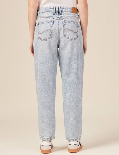 Jeans boyfriend 7/8ème denim snow bleu femme