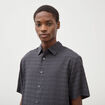 Chemise ajour&eacute;e coupe boyfriend bleu marine homme
