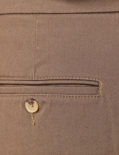 Pantalon chino 7/8ème taupe homme