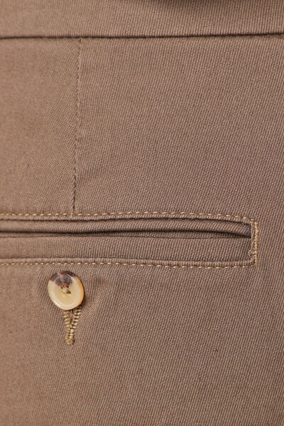 Pantalon chino 7/8ème taupe homme