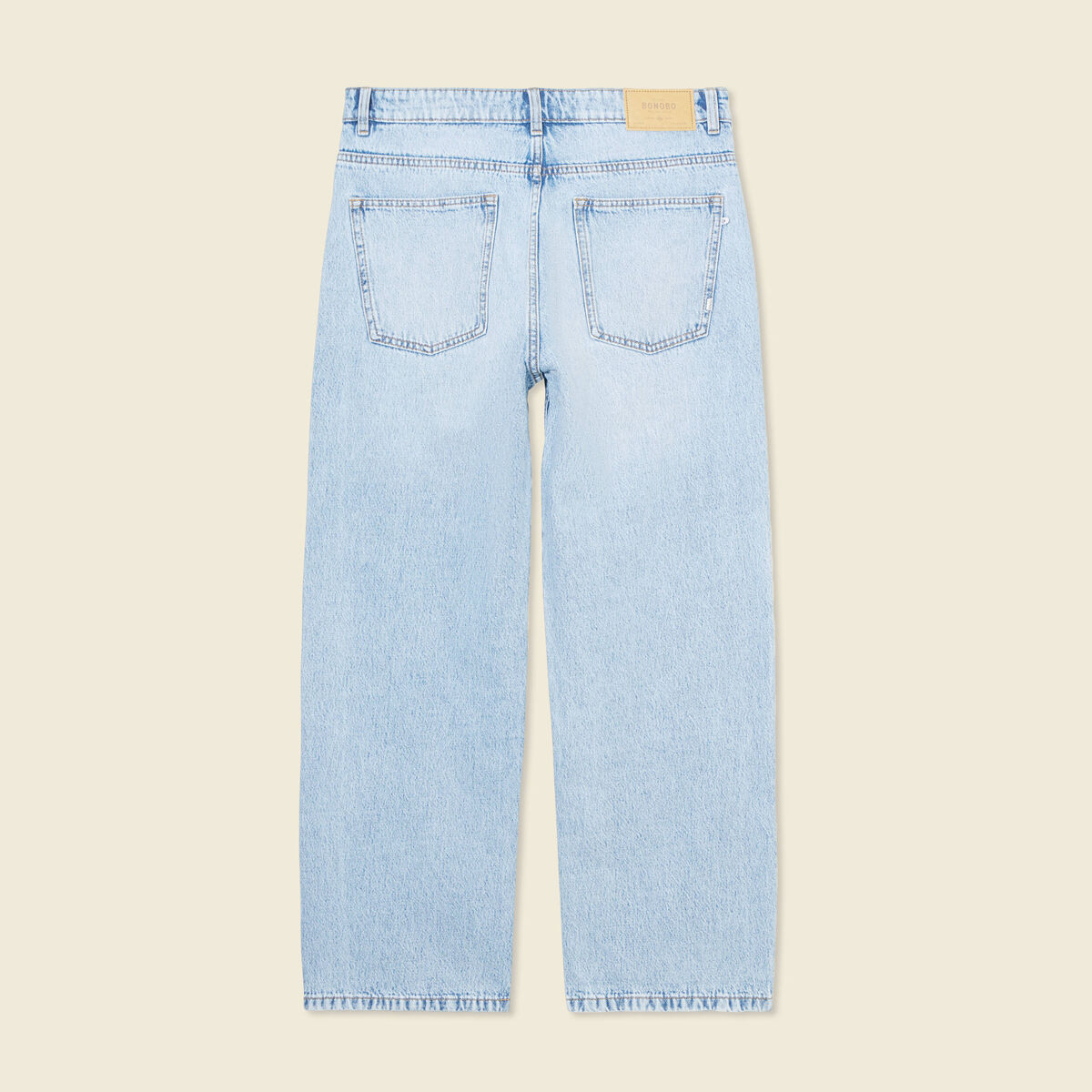 Jeans large 5 poches denim snow bleach homme