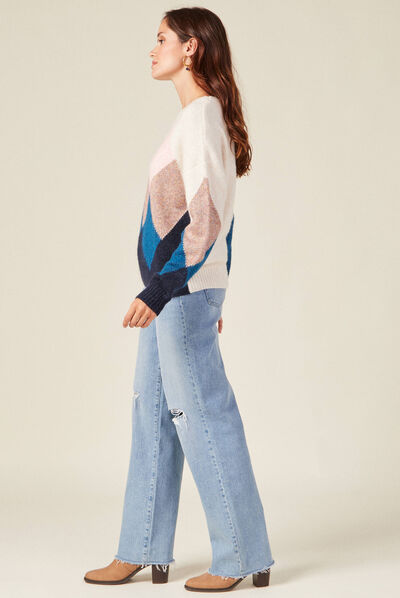 Pull éco-responsable rouge clair femme