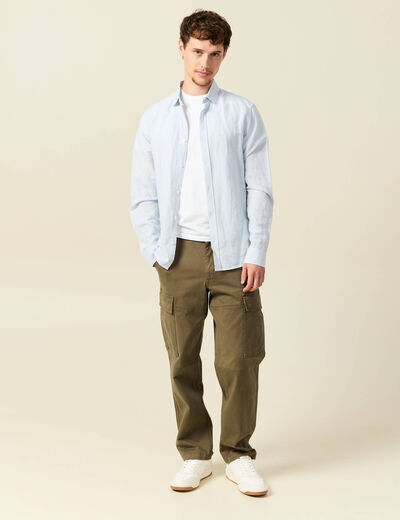 Cargo battle longueur 32 vert kaki homme