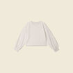 Sweat oversize court manches longues creme femme