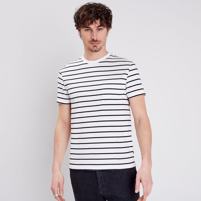 T-shirt manches courtes blanc homme