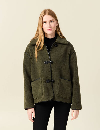 Manteau vert kaki femme