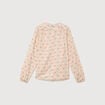 Chemise ample en coton manches longues blanc femme