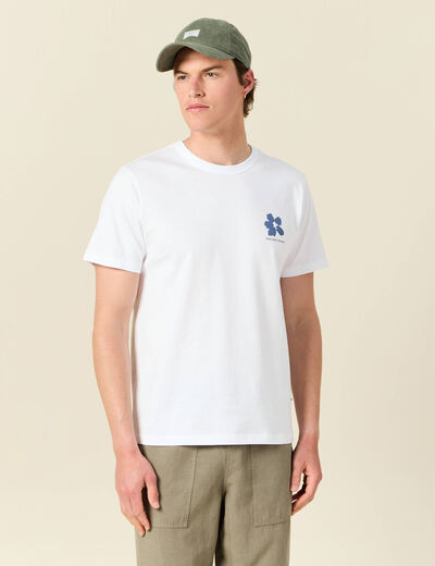 T-shirt manches courtes blanc homme