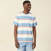 T-shirt manches courtes bleu gris homme