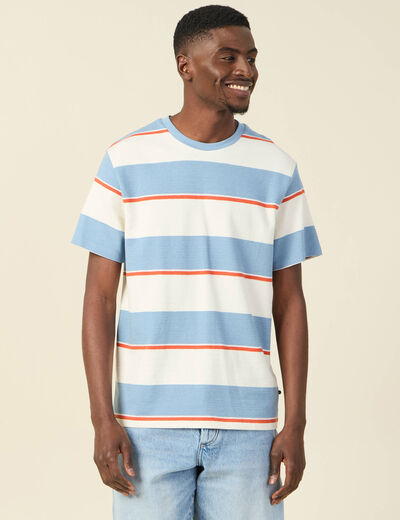 T-shirt manches courtes bleu gris homme