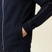 Gilet manches longues zipp&eacute; bleu marine homme