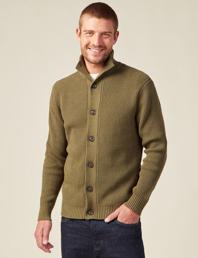 Gilet manches longues beige homme