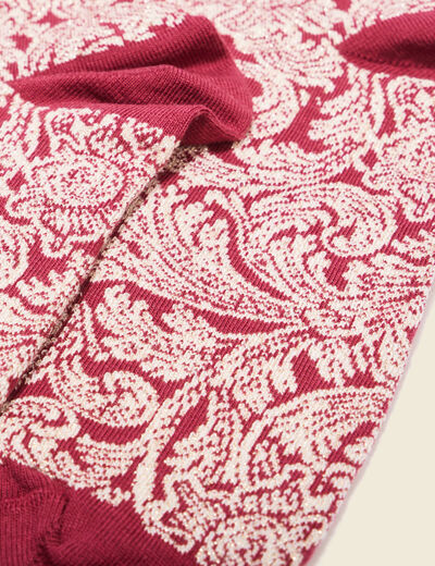 Chaussettes fabriquées en France rouge foncé femme
