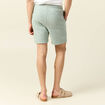 Short droit avec cordon vert olive homme