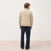 Blouson col camionneur manches longues beige homme