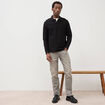 Jeans straight longueur 32 en coton denim snow gris homme