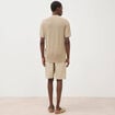 Polo manches courtes beige homme