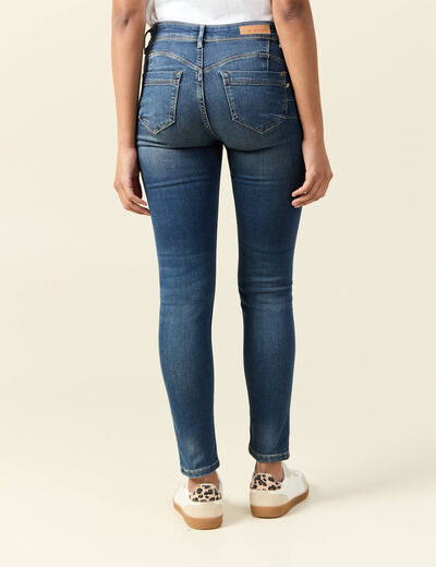 Jeans skinny push up 7/8ème denim stone femme