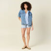 Blouse sans manches blanc femme