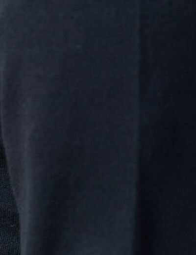 Pull fin col camionneur manches longues bleu marine homme