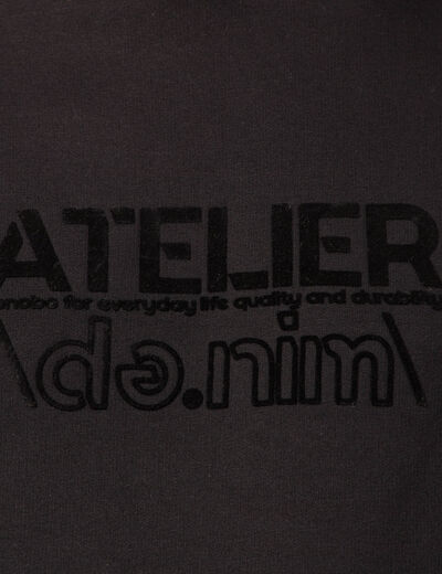 Sweat oversize à capuche noir homme