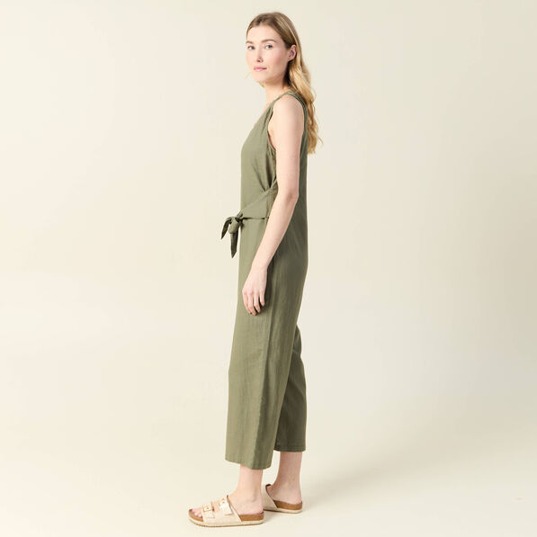 combinaison pantalon col en v vert kaki femme Combinaison pantalon col en V vert kaki femme