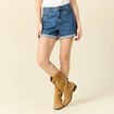 Short mom éco-responsable denim stone femme