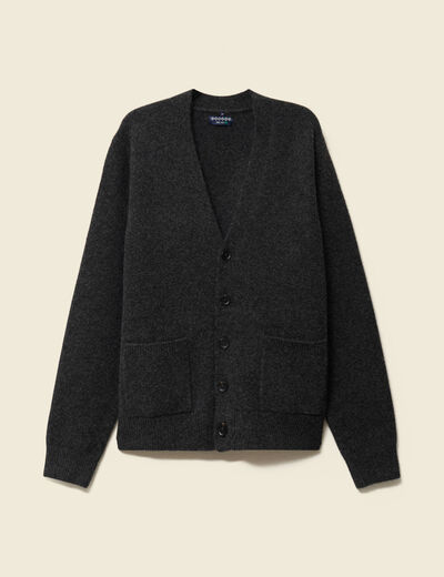 Gilet manches longues gris fonc&eacute; homme